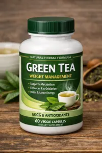 Supplement capsues of green tea for weight management