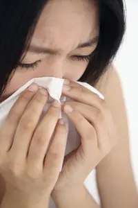 lady sneezing