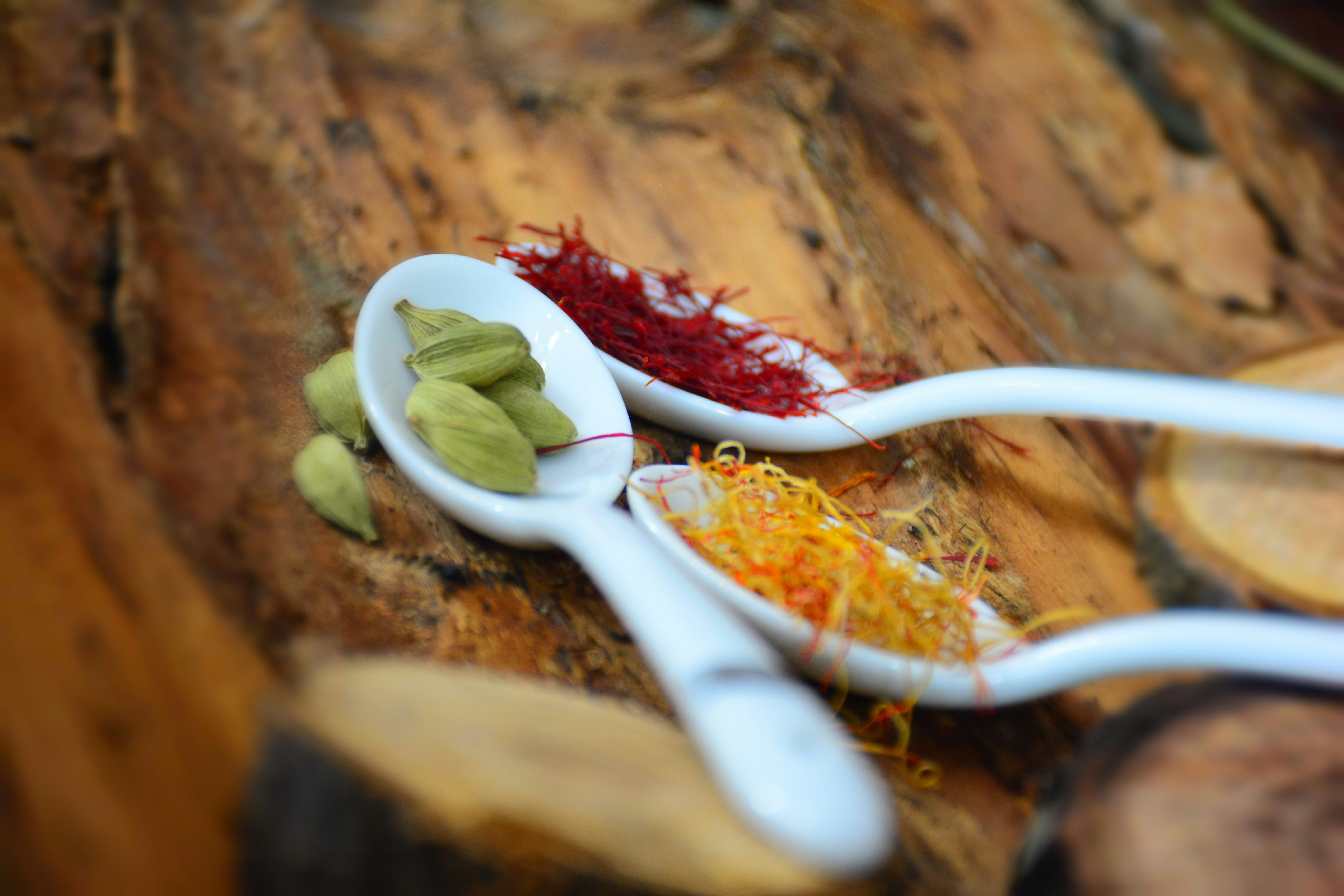 saffron and other spices ready to add to cooking to boost mood saffron and other spices ready to add to cooking to boost mood