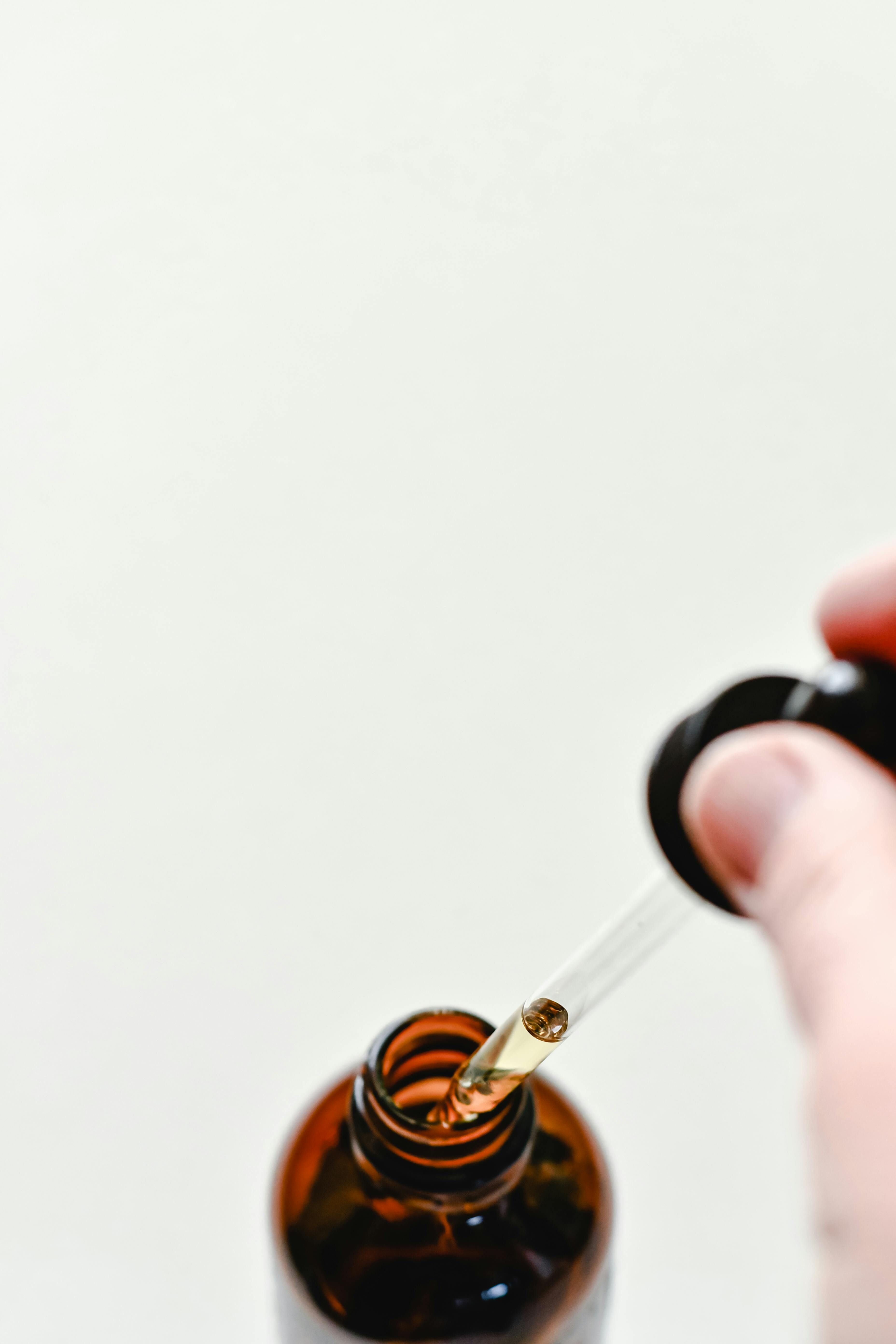 Essential Oil dropper from above angle