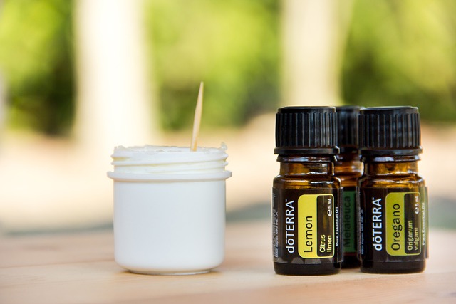 bottles of lemon and oregano essential oil bottles of lemon and oregano essential oil