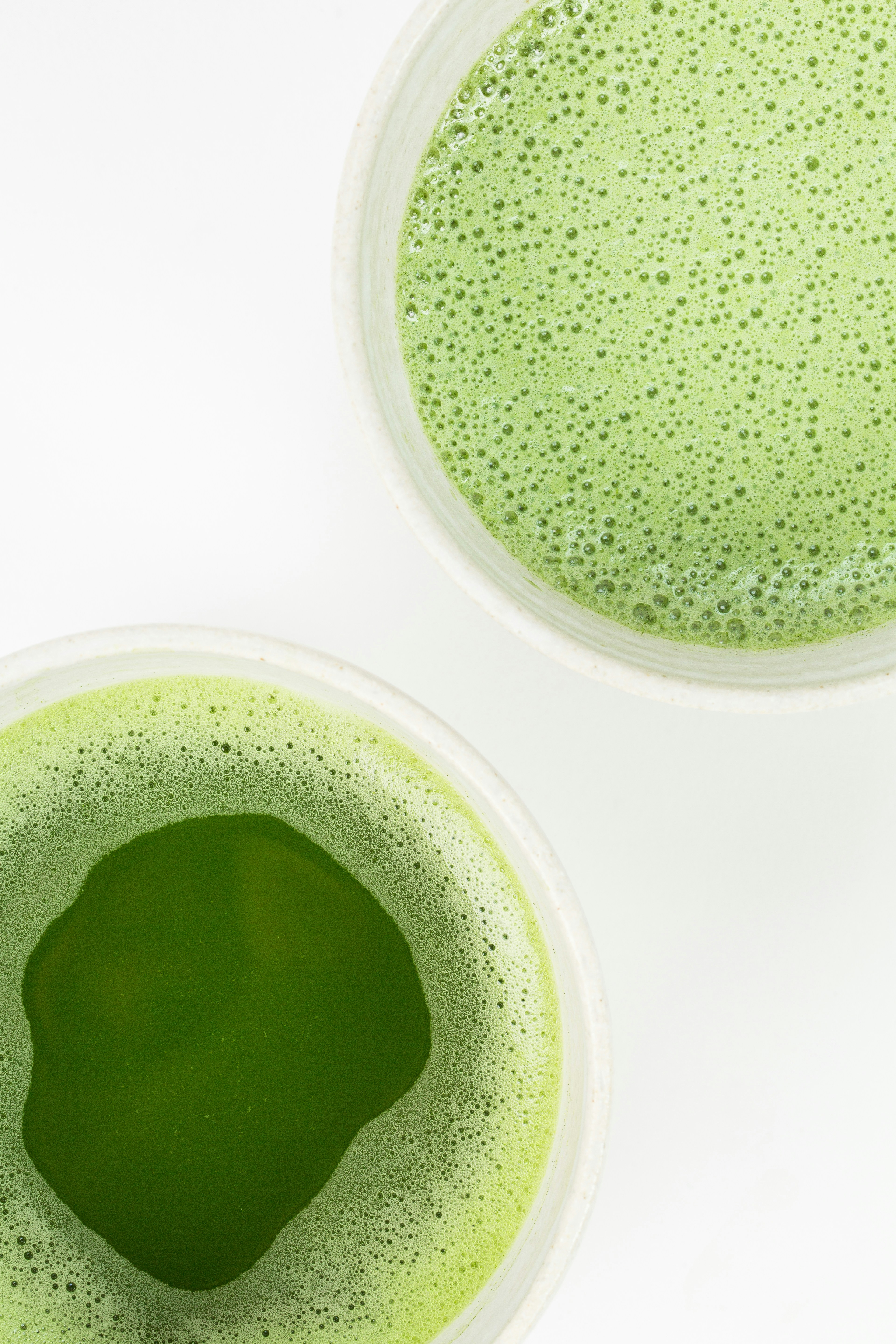 Cups of Matcha tea for health benefits