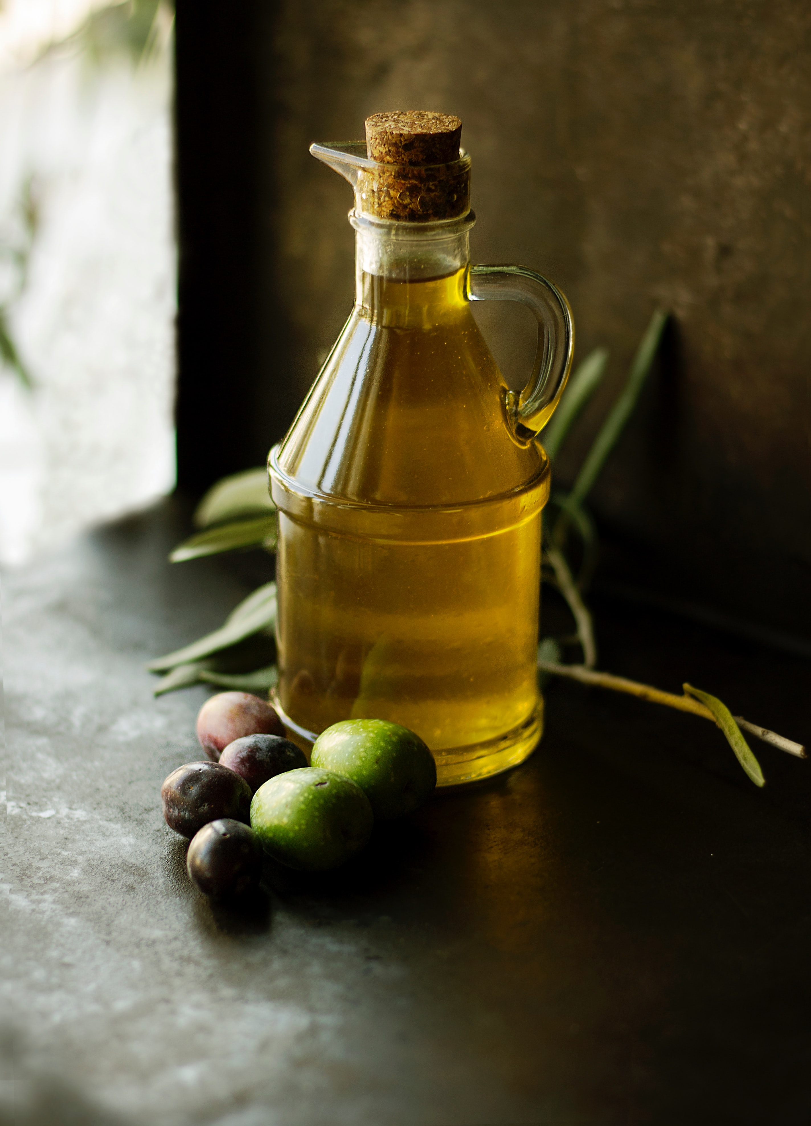 olive oil in jug