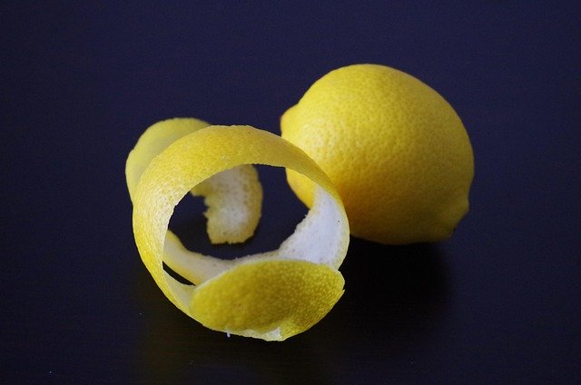 lemon peel and lemon