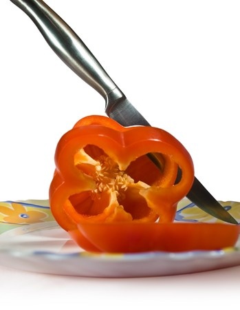 sliced red pepper