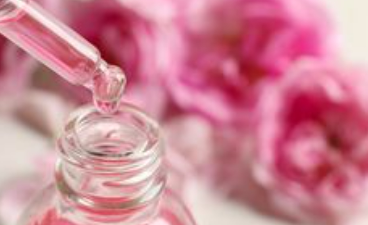 rose essential oil in dropper